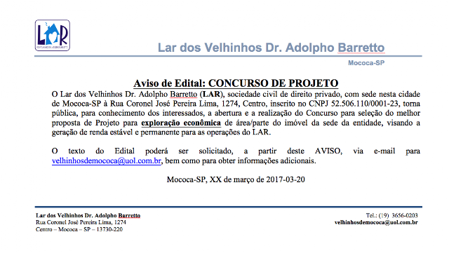 Lar dos Velhinhos Dr Adolpho Barretto - Foto 1